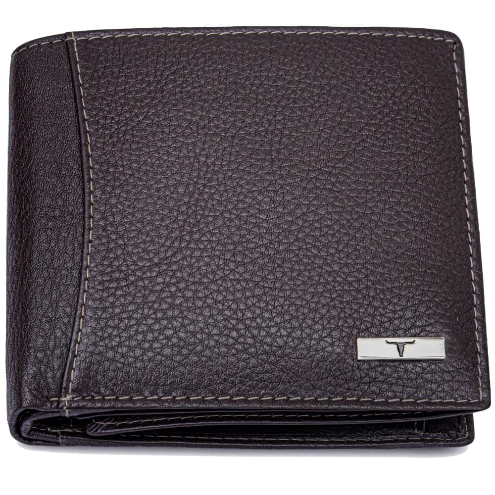 URBAN FOREST Oliver Dark Brown Leather Wallet for Men - Packed in Premium Wooden Box for Festive Gifting