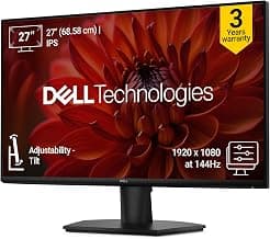 Dell SE2726H 27-Inch Full HD IPS Panel Monitor (Black) Ultra-Thin Bezels, Flicker-Free Display, Comfortview Plus, HDMI & VGA Connectivity – Stylish Design for Home & Office Productivity