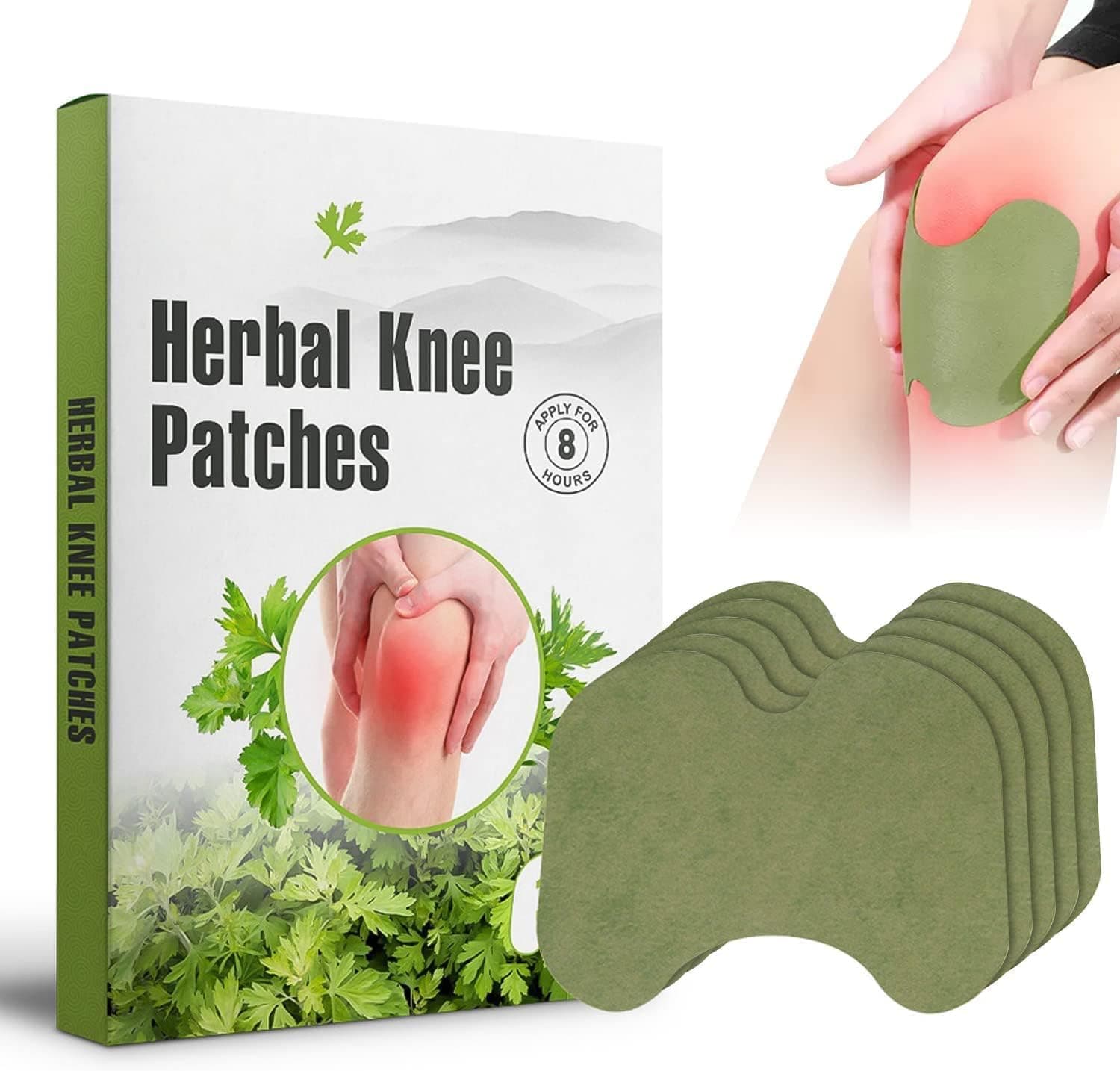 QERINKLE Herbal Knee Pain Relief Patches Arthritis Inflammation Patch Sticker | Instant Relief from Pain | Joint Knee Pain Relief Products Natural Wormwood Extract Patch For Knees (PACK OF 10 PATCHES)