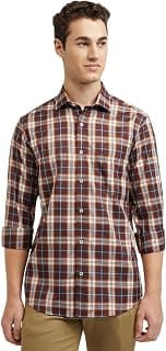 Colorplus Brown Checks Tailored Fit Casual Shirts for Men