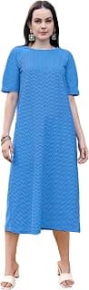 PURVAJA Women’s A-Line Below Knee Length Dress (Yuvi-011-013)