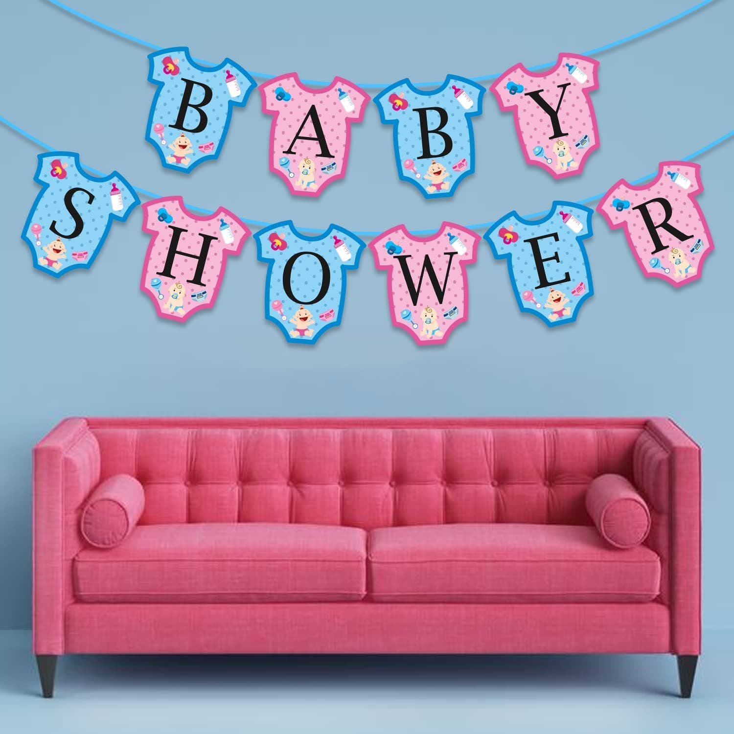 Party Propz Baby Shower Banner - 1 Pc Baby Shower Decorations Banner For Mom To Be, Welcome Baby Decoration Kit, Welcome Home Decoration (Cardstock)
