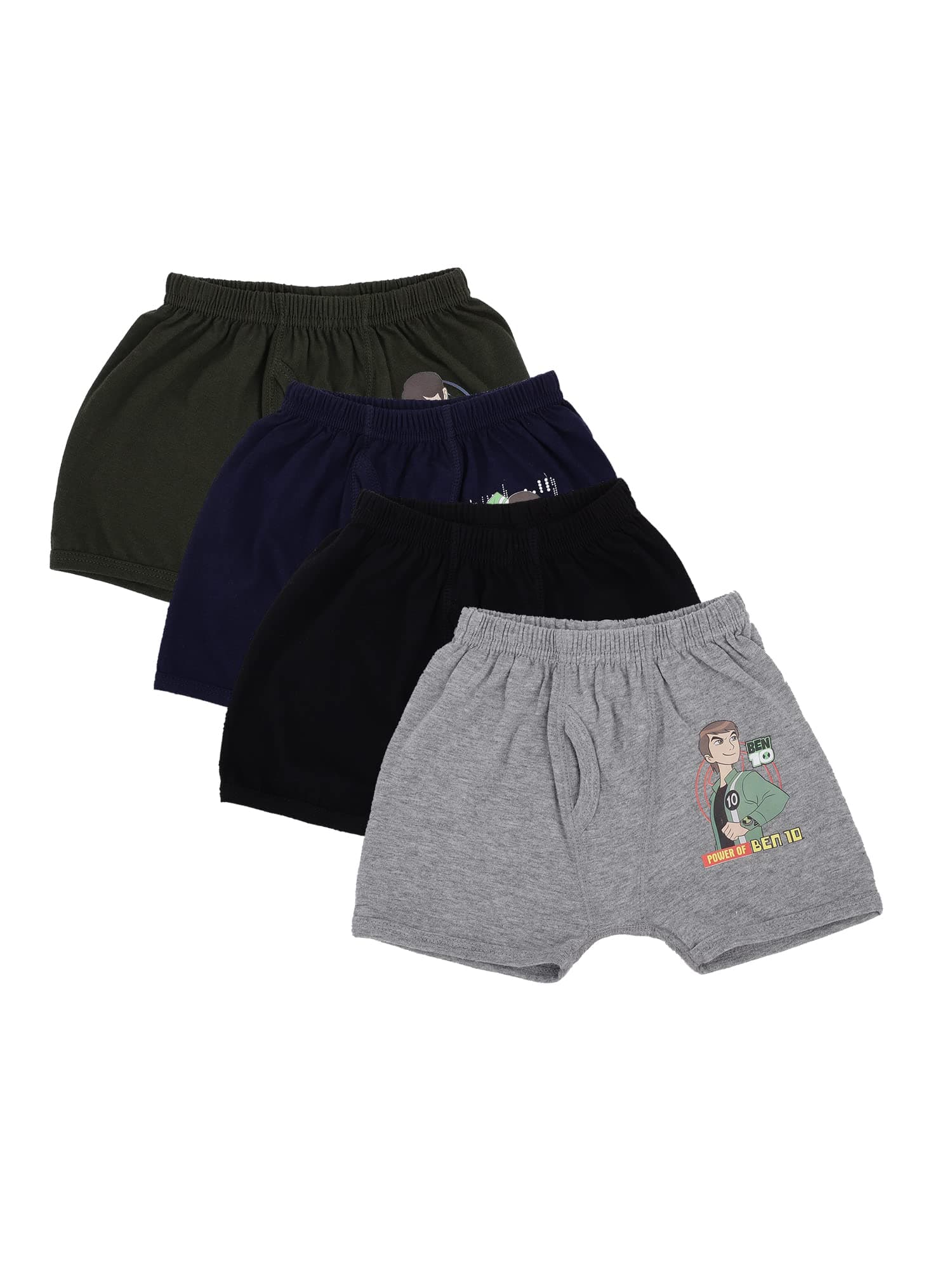 BODYCARE Kids Benten Boy's Trunk Underwear 100% Cotton | Soft Comfortable | Skin Friendly | Innerwear Pack of 4-Assorted (KIA953-PK006_P4) (Color & Print May Vary)