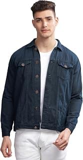 Kuons Avenue Men's Regular Fit Trucker Jacket | Denim Jacket for Men