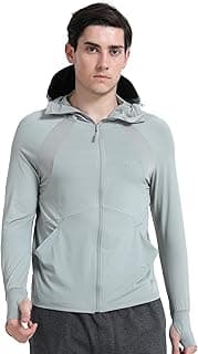 FABSPORTS Men's UV Protection Sun Screen Jacket, Sun Protection Clothing, Lightweight with UPF 50+ Protection for Outdoors