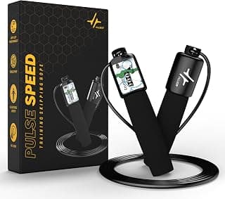 PULSEIT Adjustable Skipping Rope for Men & Women (With counter)
