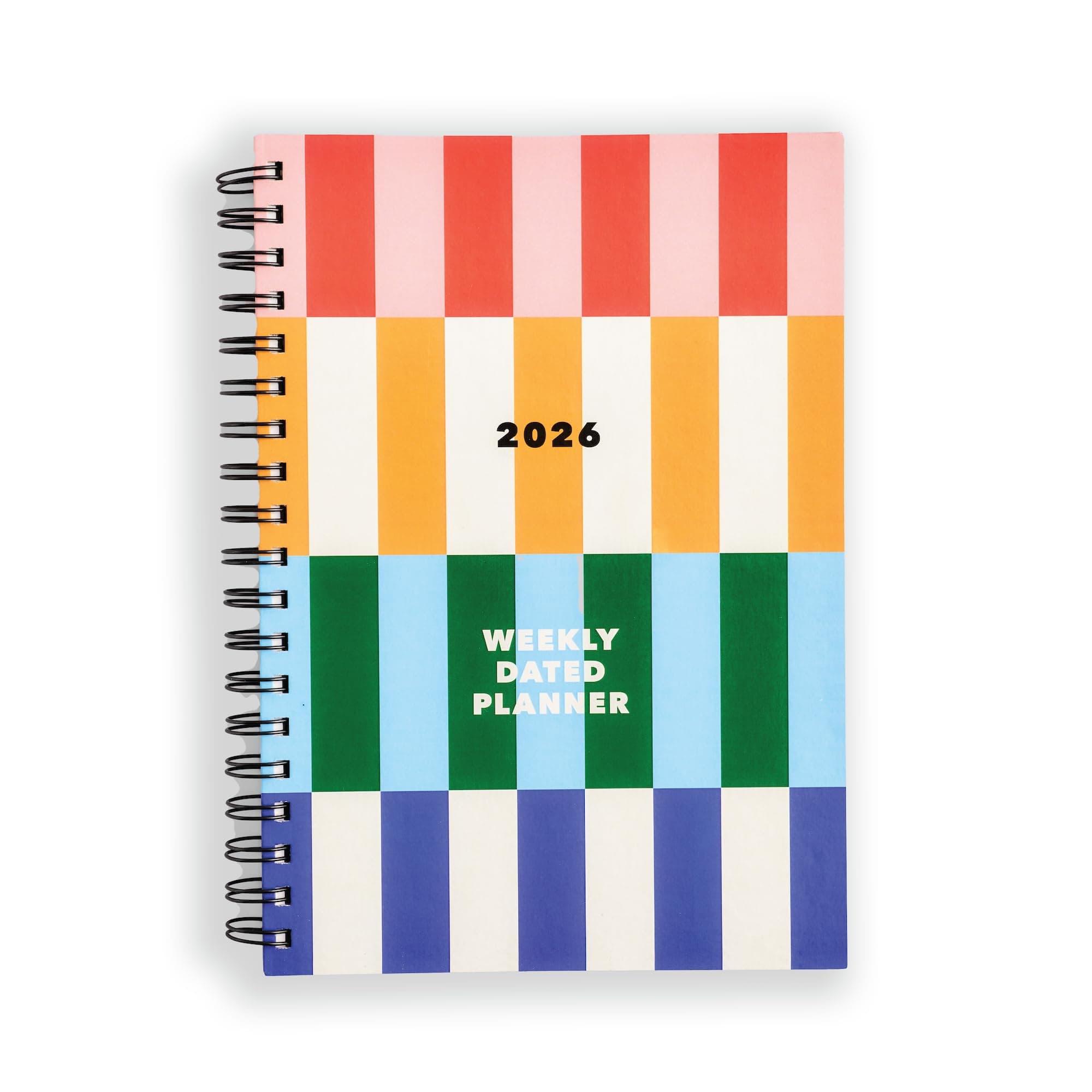 TIGER NOTES 2026 Weekly Planner Dated | B5 Size | Hard Cover | 200 Pages, 80 GSM | Yearly Calendar, Monthly Overview & Weekly Spreads with Goals Tracker | Stripes