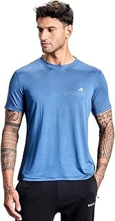 Boldfit Gym Regular Fit T Shirt for Men Polyester Blend Round Neck Active Tshirt for Men Quick Dry Active Wear T Shirts Dry Fit T Shirts for Gym & Sports Wear Anti Odor Training Tshirt