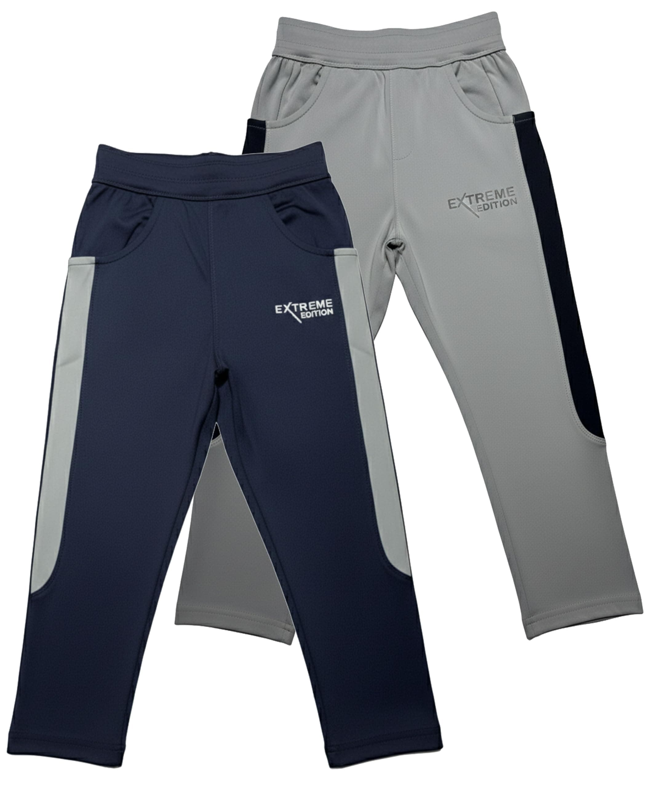 Boys Regular Fit Track Pants, 4Way Stratchable Pants for Sports Activities and Routine Wear Active Wear Lower for Kids Boys (Pack of 2)