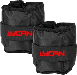 LYCAN Wrist/Ankle Weights 2 kg (1 kg Each x 2 pc), rubber, black (1 kg pair)
