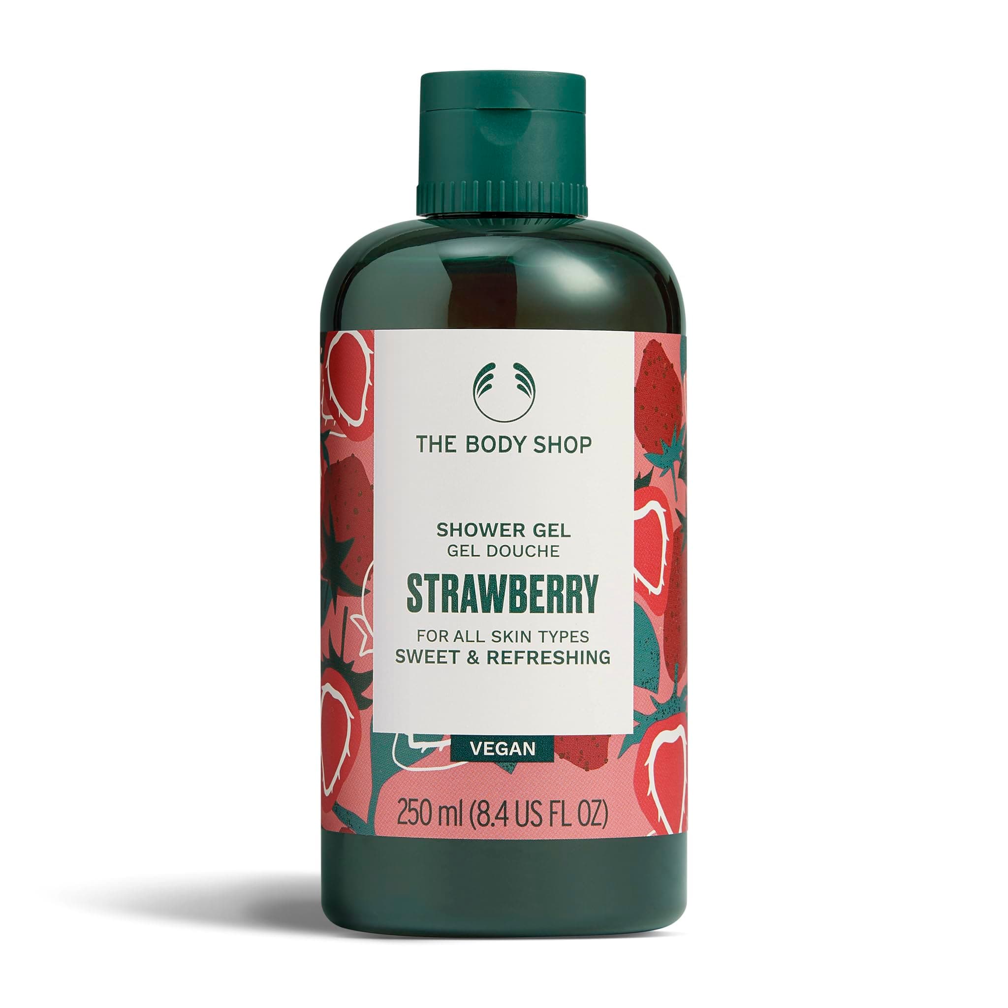 The Body Shop Strawberry Shower Gel | Sweet Fruity Fragrance | Gently Cleanses Skin | Infused with Strawberry Seed Oil | Refreshing Feel | For All Skin Types | 250ml