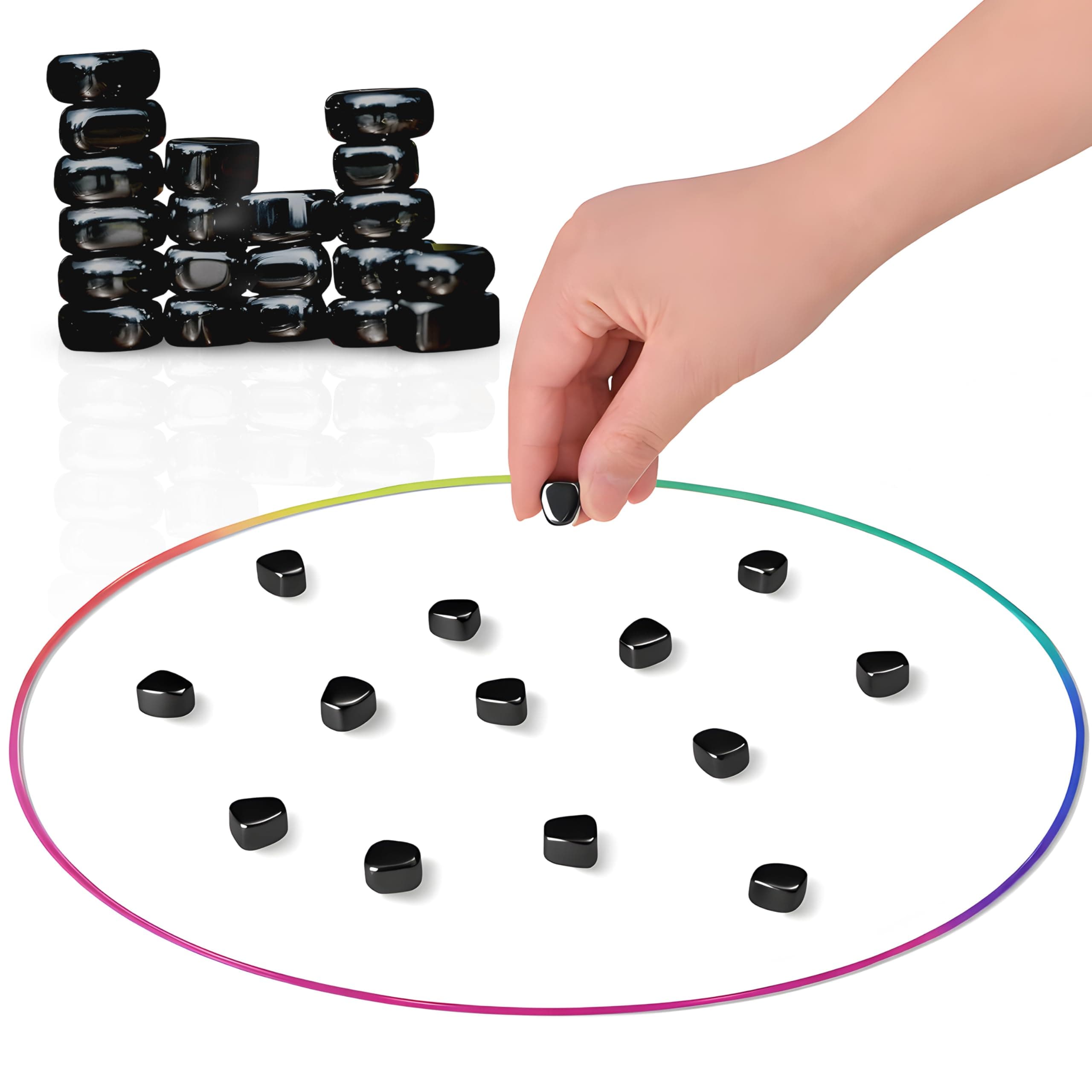 Toyshine 20 Pc Fun Magnetic Magna Bunch Table Top Game DIY Irregular Polished Magnets & Lanyard Set for Mind Sharpness Learning Activities Educational Montessori Toy for 14+Age,Classic Board Game