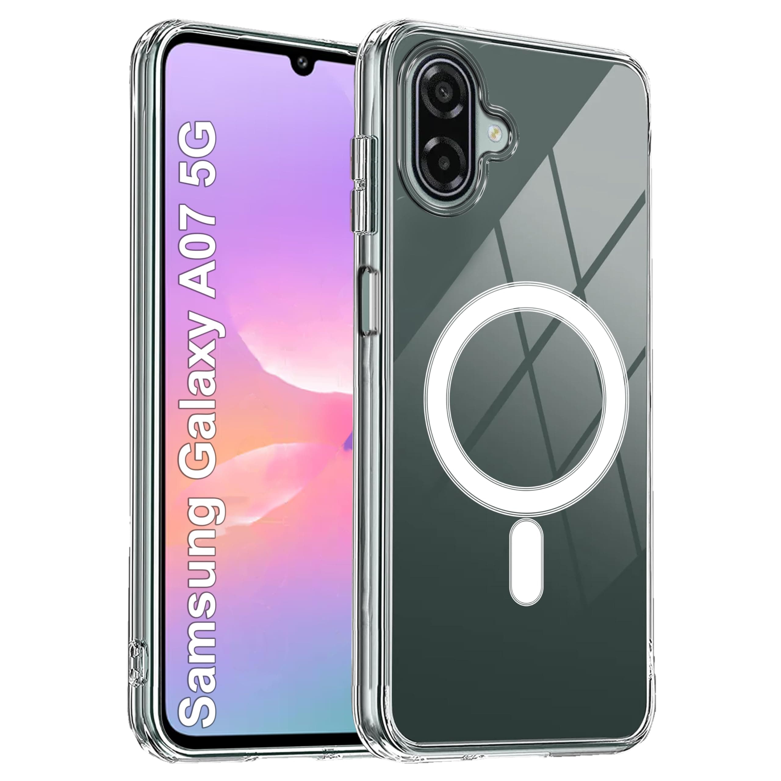 amazon basics Back Case Cover for Samsung Galaxy A07 5G | Scratch-Resistant Back Cover | Clear