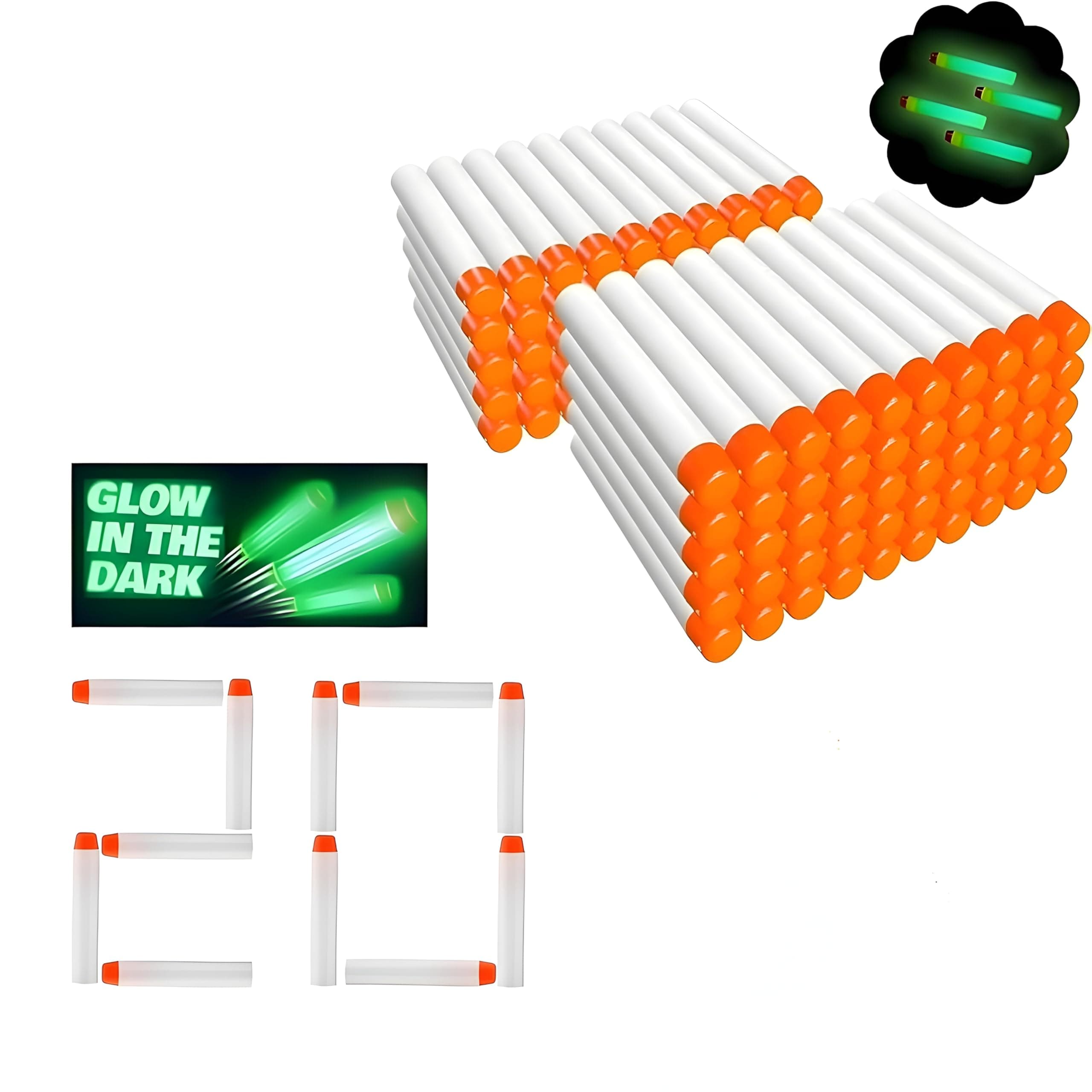 Foam Bullet Dart Bullets for Strike Elite Guns Darts for N-Strike Elite Series Blasters Soft Refill/Nerf Bullets/Nerf Gun Ammo/Foam Blaster Bullets Darts for Toys Guns (White, 20 Pcs)
