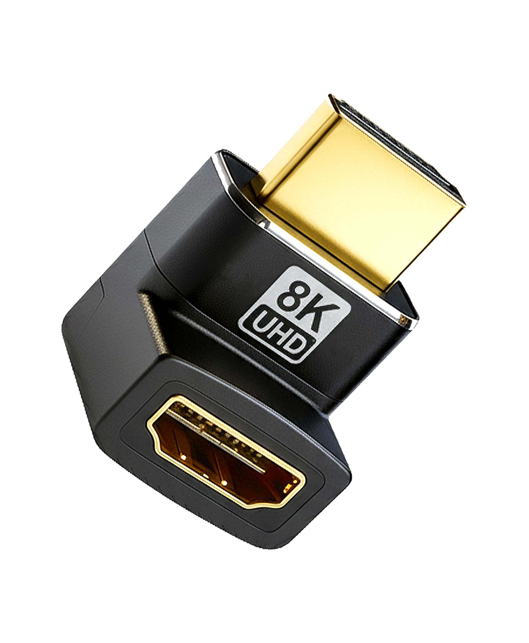 BlueRigger HDMI 270 Degree Adapter (1-Pack, 8K 60Hz Right Angle HDMI 270 Degree Adapter, Male to Female, L-Shaped Up & Down Angled Elbow Connector)- Compatible with HDTV, Laptop, PS5, PS4