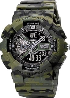 SKMEI Sports Digital Waterproof Watch for Men – 50M Water-Resistant, Dual Time Display, Stopwatch, Alarm, LED Backlight, 12/24H Format – Durable PU Strap & ABS Case – Outdoor Tactical Watch - 1688