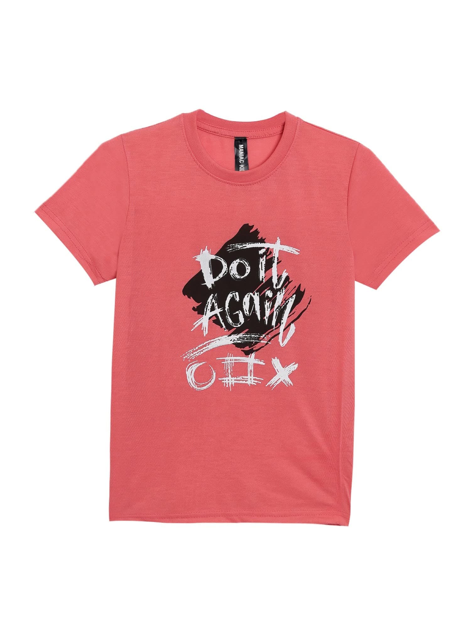 Maniac Halfsleeve Boys Printed Multicolor Slim Fit Cotton Tshirt