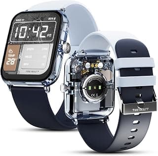 Fire-Boltt Fire-Boltt Ninja Phantom Smart Watch 1.83” Display, Transparent Clear Body Design, Bluetooth Calling, 120+ Sports Modes, Voice Assistant, AI Outfit Watch Face Smartwatch for Men & Women Stealth Navy