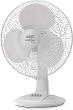 USHA Maxx Air Ultra Table Fan,400MM Sweep Size,1350 RPM,Aerodynamic Blade Design for High Air Delivery,Corrosion Protection with Plastic Blades,3 Speed Settings,100% Copper Motor,2 Year Warranty,White