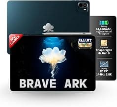 Brave Ark (SmartChoice) Android Tablet with Pen| 12.95"(32cm) 2.8K 144Hz Display| Snapdragon 8s Gen 3| AI-Enabled|12GB RAM, 256GB ROM| Segment's Biggest 14550mAh Battery| 8 Speakers|WiFi|Galactic Blue