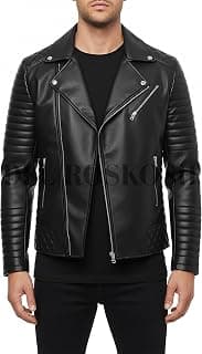 DEL ROSKOSH Original Faux Leather Black Jacket for Men & Boys | Winter Wear Stylish Standard Length Coat