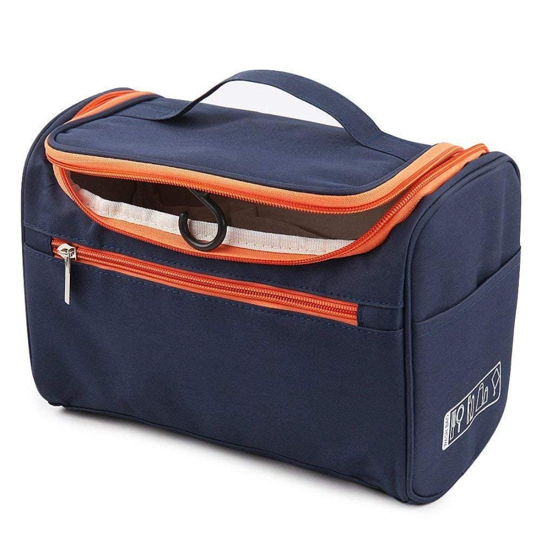 LACOPINE Women's Multi Functional Travel Toiletry Hanging Makeup Organiser Bag(Blue)