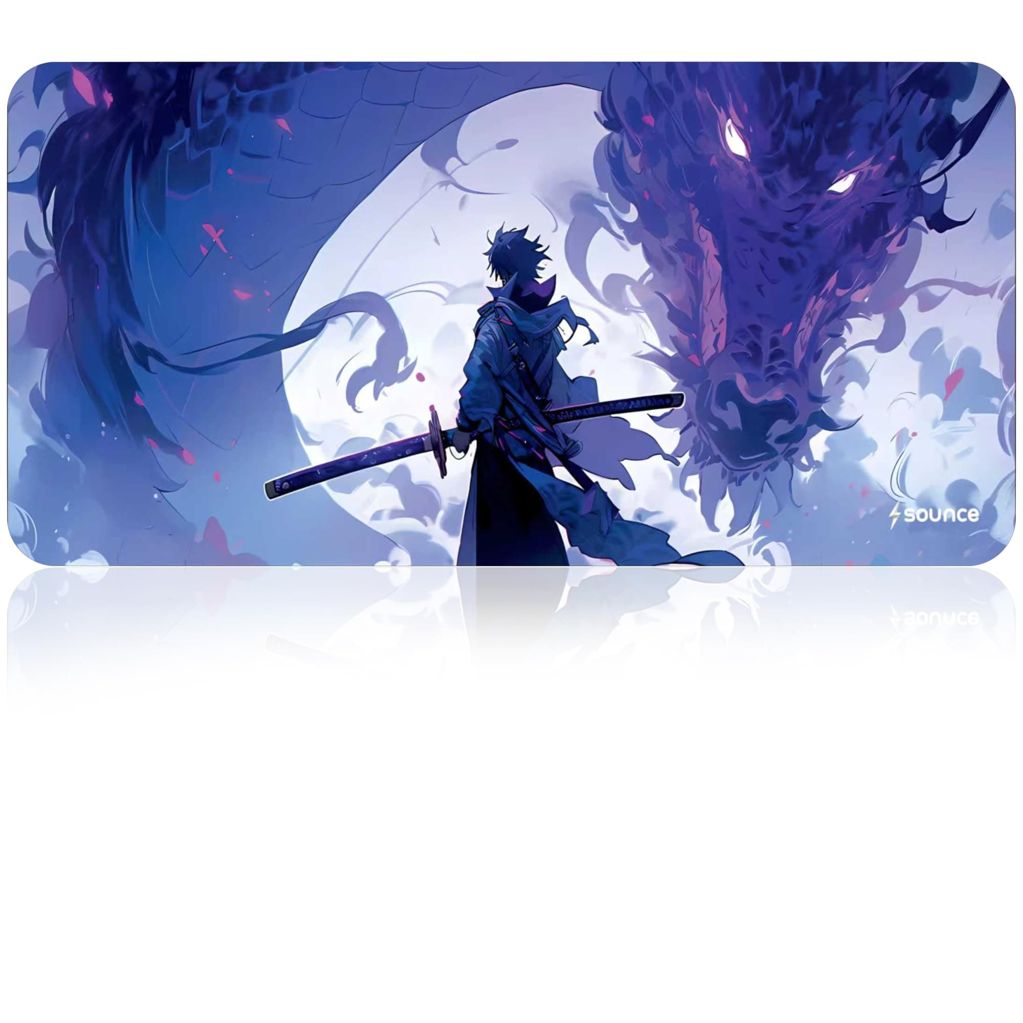 Sounce Anime Series DragonWarrior Anime Mouse pad with Anti-fray Stitching, Waterproof Surface & Non-Slip Rubber Base Stitched Edges Gaming Mouse Mat for Laptop | Office & Home Use (60cmx34cm)