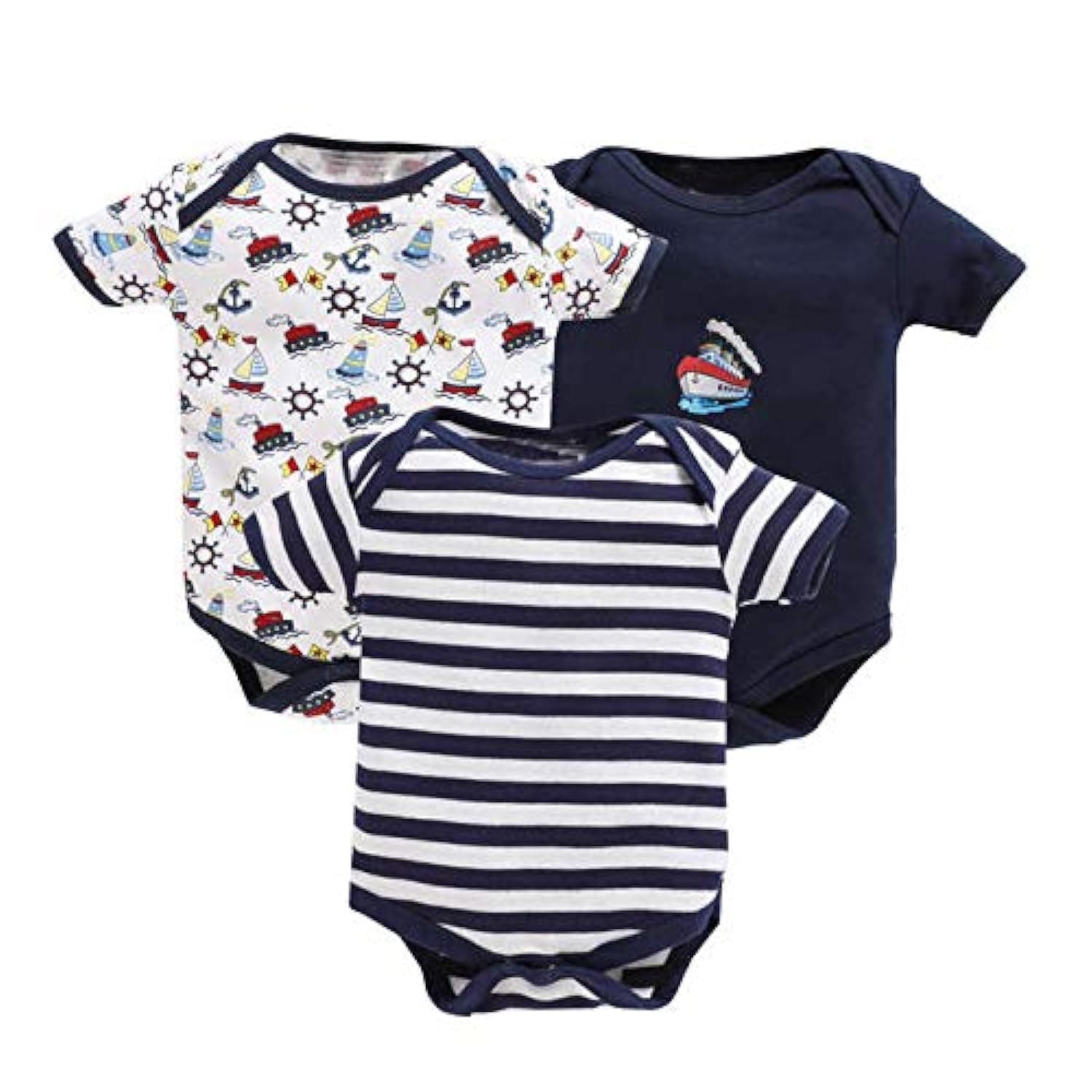 EIO Newborn Baby Cotton Romper Sleepsuit | Half Sleeve Jumpsuit Bodysuit for Boys & Girls | Soft Breathable Baby Clothes Combo Pack