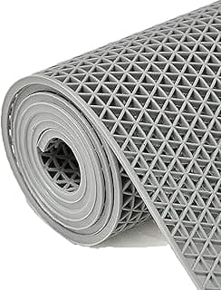 Anti Skid Pvc Rubber Mat For Floor Large Size Home Entrance Commercial Waterproof Mud Dirt Trapper Indoor Outdoor Carpet Plastic Non Slip For Hotel, Office (2X3Ft, Grey), Large Rectangle