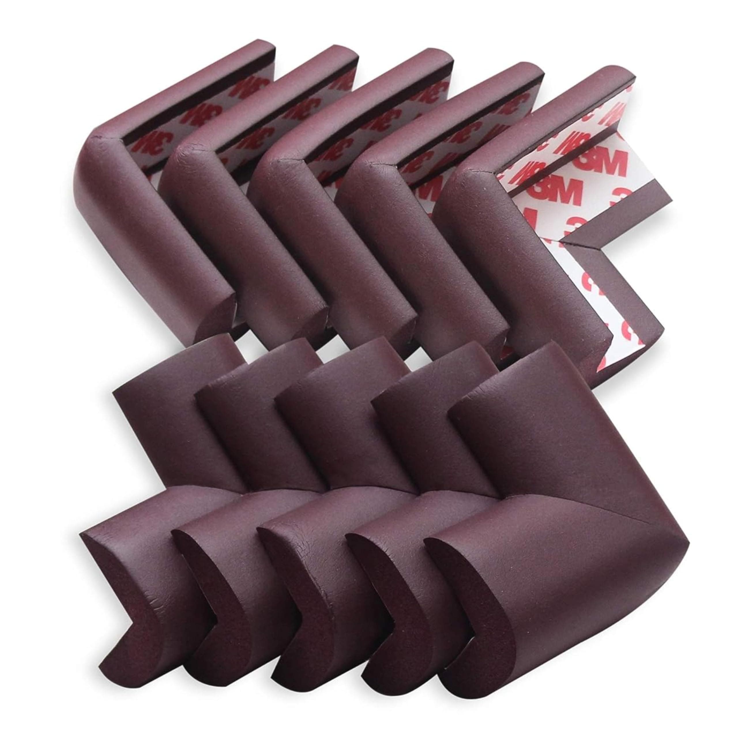 Kidsmate Baby Proofing Corner Guards | Extra Soft and Cushioned Corner Protector for Sharp Edges | Child Safety Edge Protector for Kids | Furniture Table Baby Safety Product (Pack of 10) - Brown