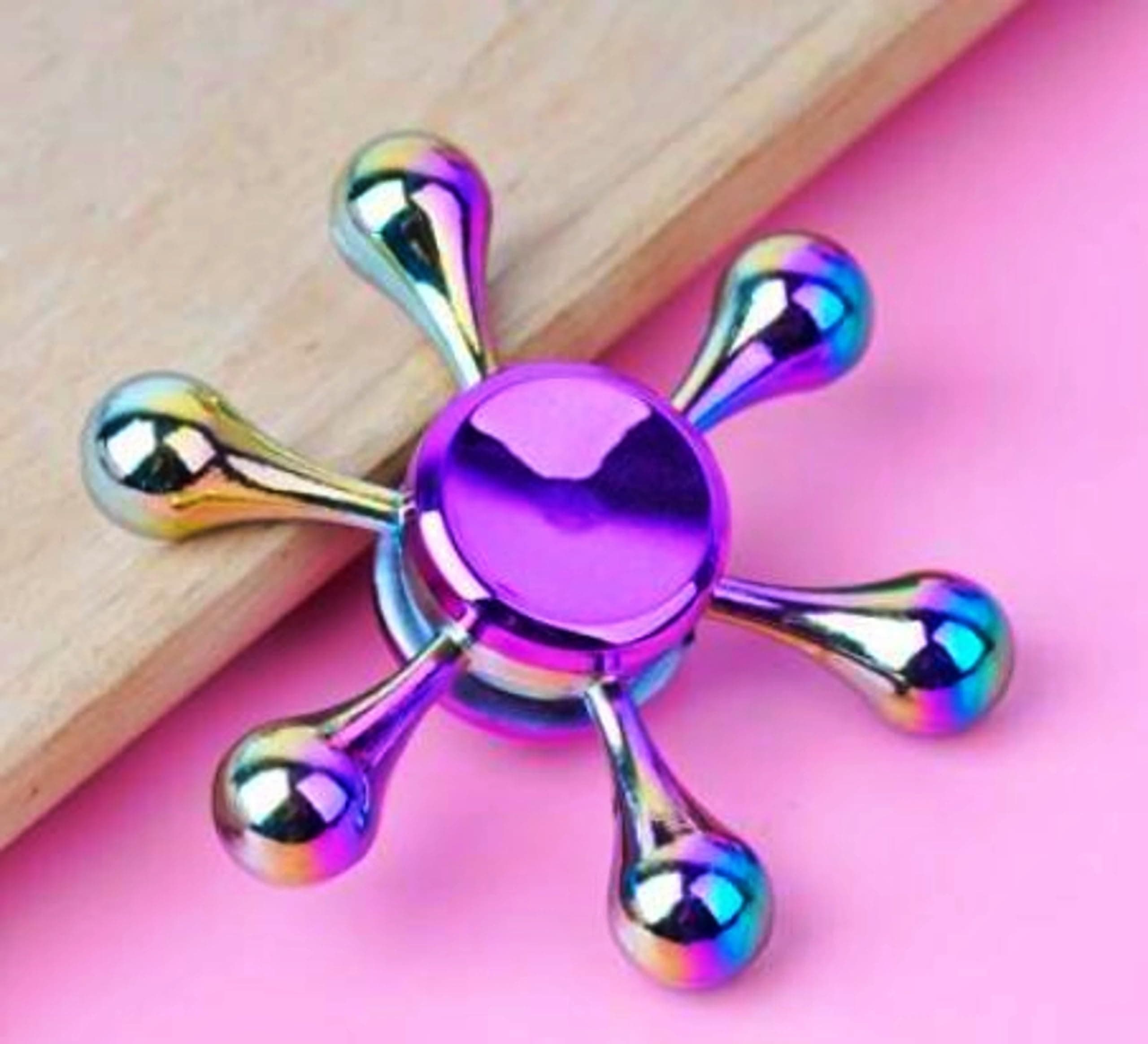 Shivsoft 6 Arm Fiddget Maze Metal Puzzle Stress Relief Sensory for Kids and Adult Spinner Beans Top Spinning As Gifts & Creative Toys Games Made in India