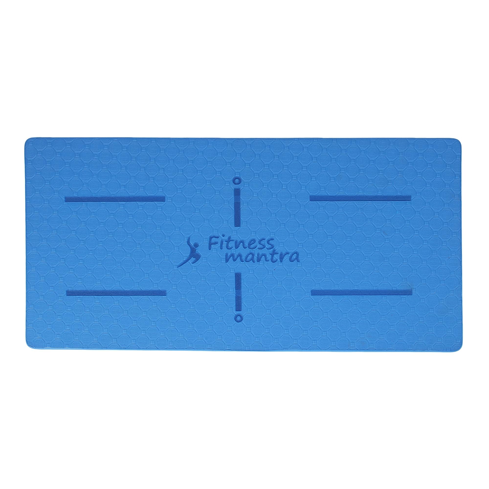 Fitness Mantra® 20mm Anti Slip Yoga Cushion Pad| Super Soft Quality| knee & Elbow Pad| Joint Protection Pad| Size 12 x 24 inches| Pack of 1 Pc.| Color Blue|