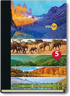 YOUVA Navneet Case Bound | 5 Subject Book | 18.5x24.7 cm | Single Line | 400 Pages | Pack of 1