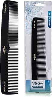 Vega Handcrafted Graduated Dressing Comb for Men & Women, Detangling, Daily Grooming | Cellulose Acetate Derived Non-petroleum Based Material from Plant, (India's No.1* Hair Comb Brand, HMBC-101)