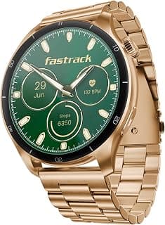 Fastrack Fastrack Dezire FX1 PRO Fashion Smart Watch, 1.43" AMOLED, 466 * 466 Resolution, SingleSync BT Calling, AI Voice Assistant, 100+ Sports Modes & Smartwatch Faces, Upto 5 Day Battery, IP68 (Rose Gold)