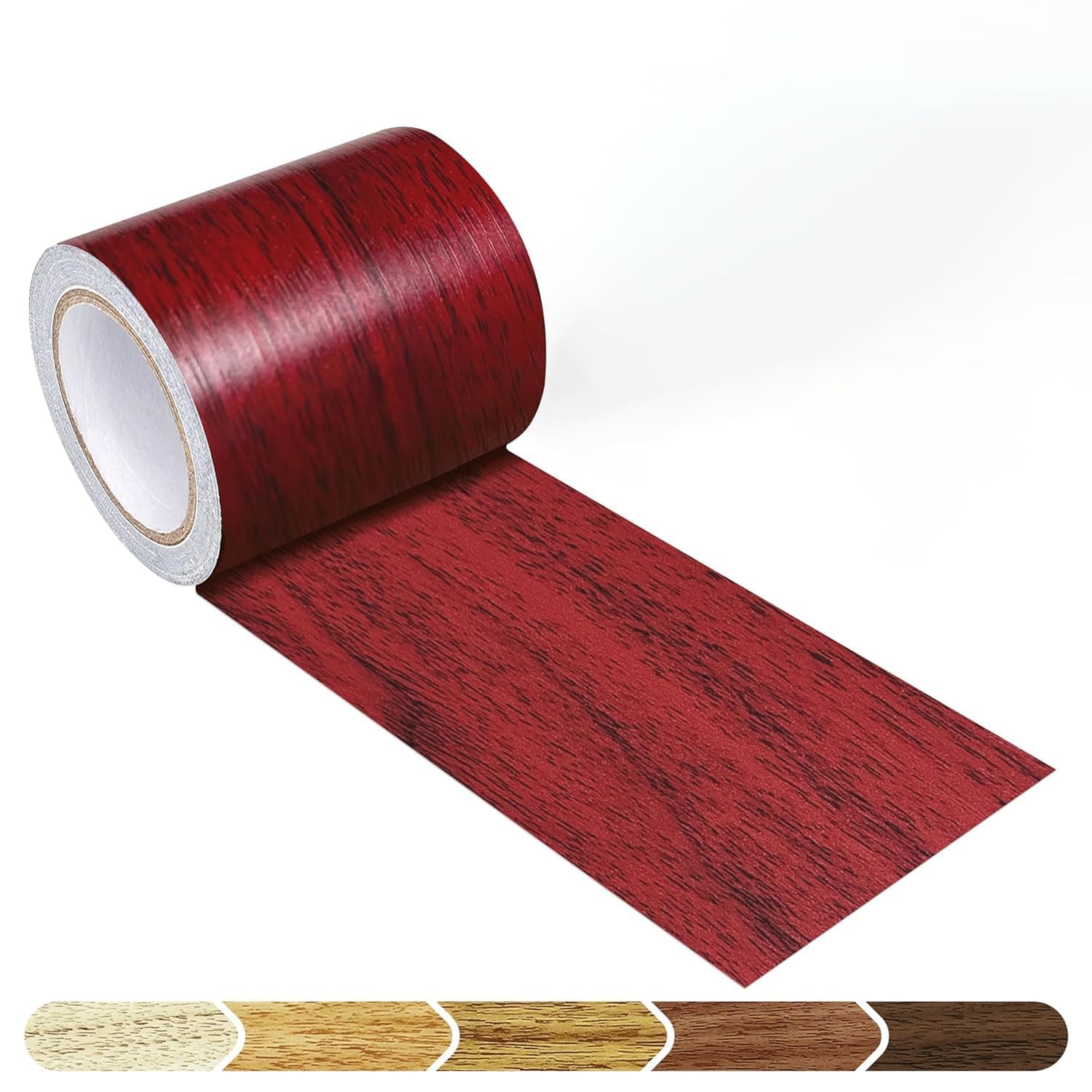 MUNIKESH CREATION Red Cherry Colour Wood Border Wallpaper Peel and Stick Wooden Contact Paper for Countertops Border, Wall Corners Stickers and Wall Decor Waterproof Self Adhesive 4x300 Inch