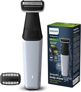 PHILIPS Body Trimmer for Men-Clinically Tested for Sensitive SkinI Patented Pearl Tip & Hypo allergenic foilI Skin Safe GroomingI Trim or Shave Basis Your StyleI ShowerproofI3 Year Warranty-BG3007/01