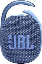 JBL Clip 4 Eco with eco-Friendly Recycled Materials & Packaging, Wireless Portable Bluetooth Speaker, Pro Sound, Integrated Carabiner, Dust & Waterproof, Type C (Without Mic, Blue)