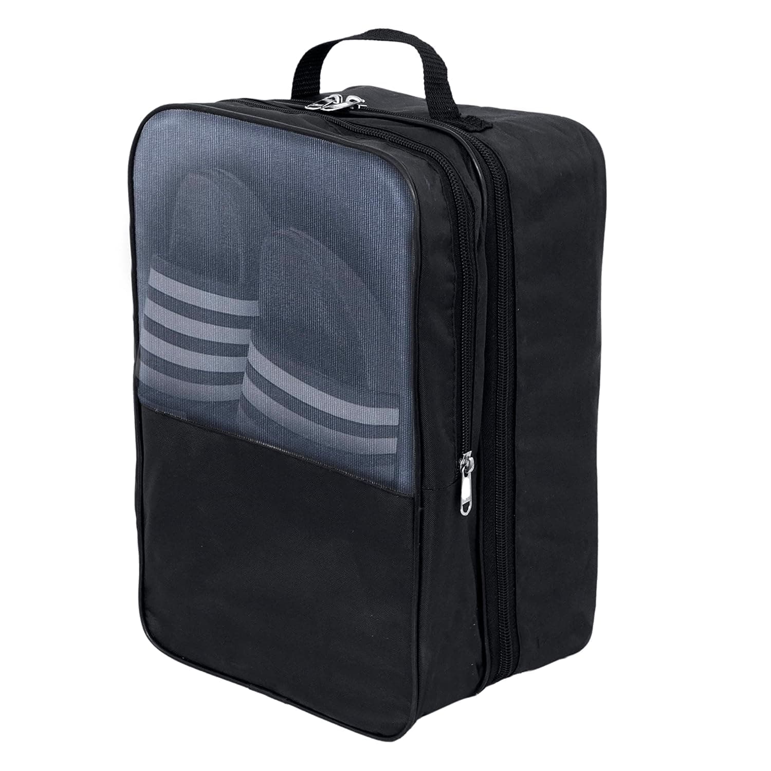 Storite 14 Inch Travel Shoe Bag,Cover,Pouches for Women & Men - Grey/Black | Gym Men and Ladies Footwear Packing Storage Portable Cover | Storage Travel Organizer