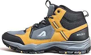 Boldfit Boldfit Trekking Shoes for Man Outdoor Hiking Shoes for Man High Neck Footwear for Men Anti Skid Trekking Boots Water Repellent for Men Breathable Hiking Boots Riding Shoe for Bikers laceup Biker shoe