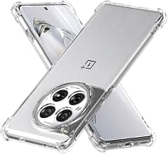 Cassby Shockproof Back Case Cover for Oneplus 12, Anti Drop Corner Bumpers and Raised Edges with Camera Protection - Transparent