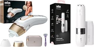 Braun IPL Long-Lasting Hair Removal System for Women Silk Expert Pro 5 PL5147 & Braun Face Mini Hair Remover FS1000, Electric Facial Hair Removal for Women, Quick, Gentle & Painless