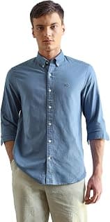 Arrow Sport Solid Slim Fit Cotton Shirt for Men - Full Sleeve Mens Casual Shirts