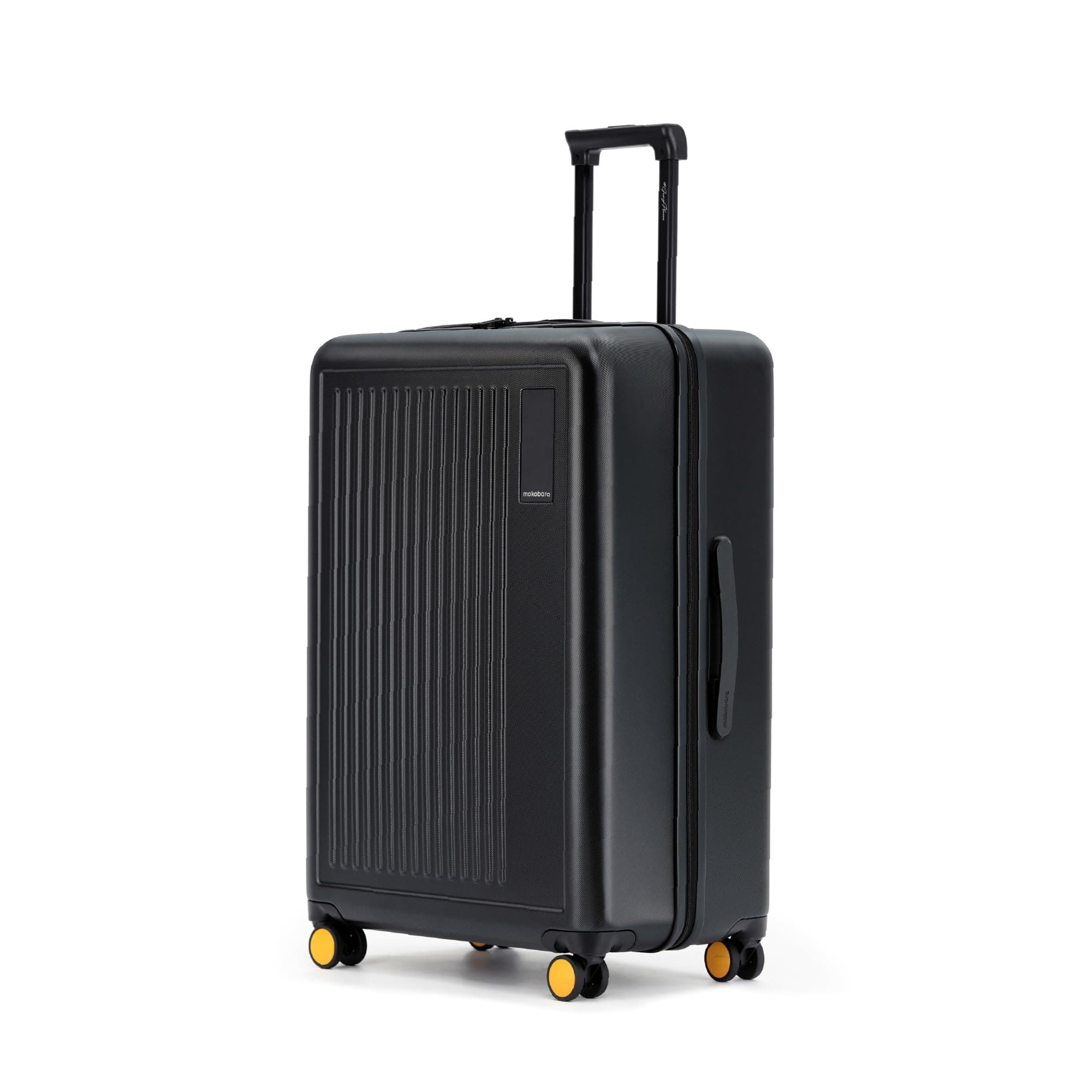 MOKOBARA Transit Check-in Large Trolley Bag 74cm 100L Black | Lightweight Polycarbonate Hardshell 360° 8 Silent Ninja Wheels Combination TSA Lock Premium Zipper 15+ Days Travel Suitcase