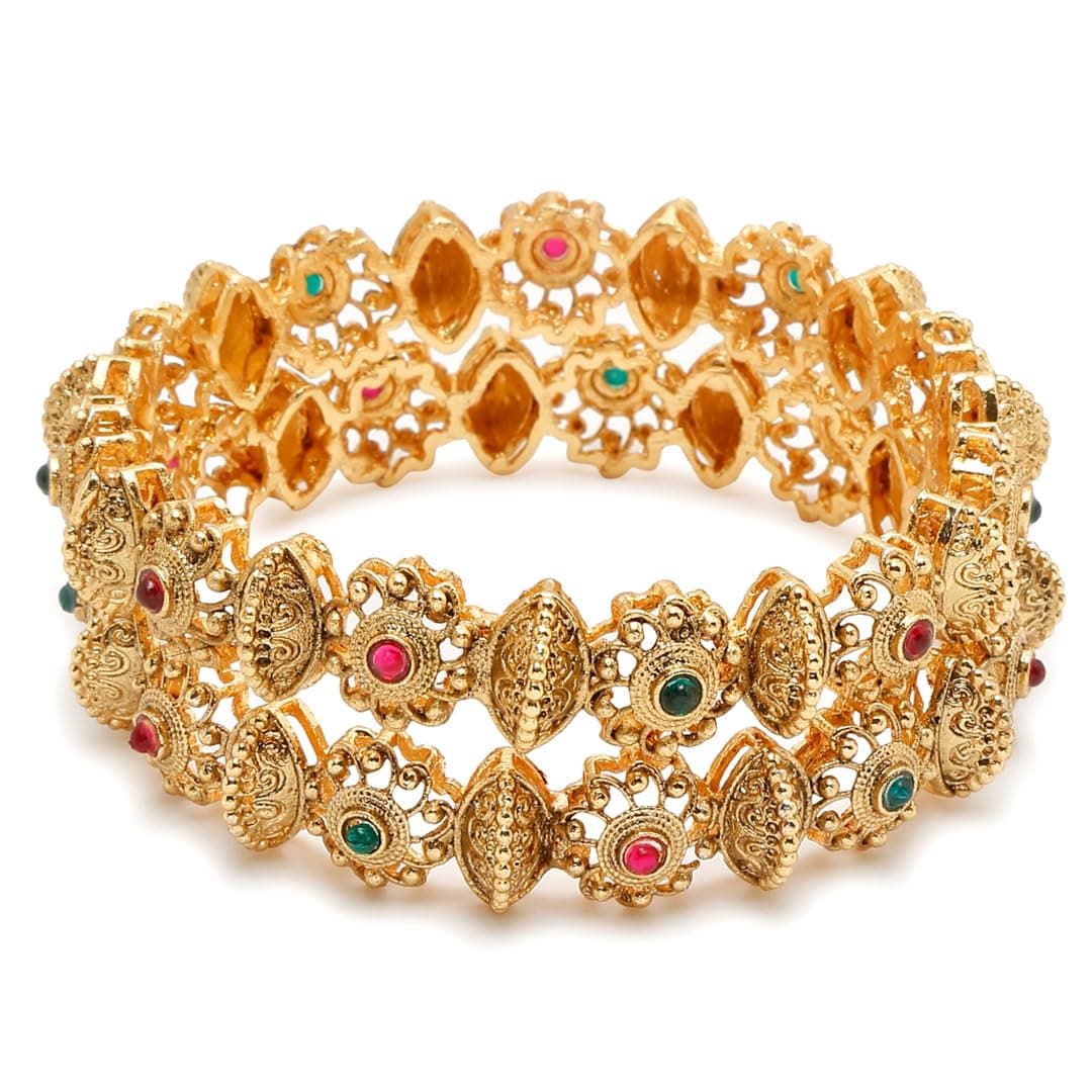 YouBella Jewellery for Women Gold Plated Bracelet Bangles for Women