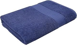 TRIDENT 100% Cotton Towels for Bath | Towels for Bath Large Size Bath Towel - Soft & Absorbent | 450 GSM | 1 Piece Bath Towel for Men/Women | Urban Comfort | 70 cms x 140 cms - New Navy