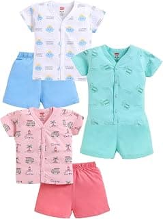 LuvLap Baby Boys Baby Jhabla and Shorts Set