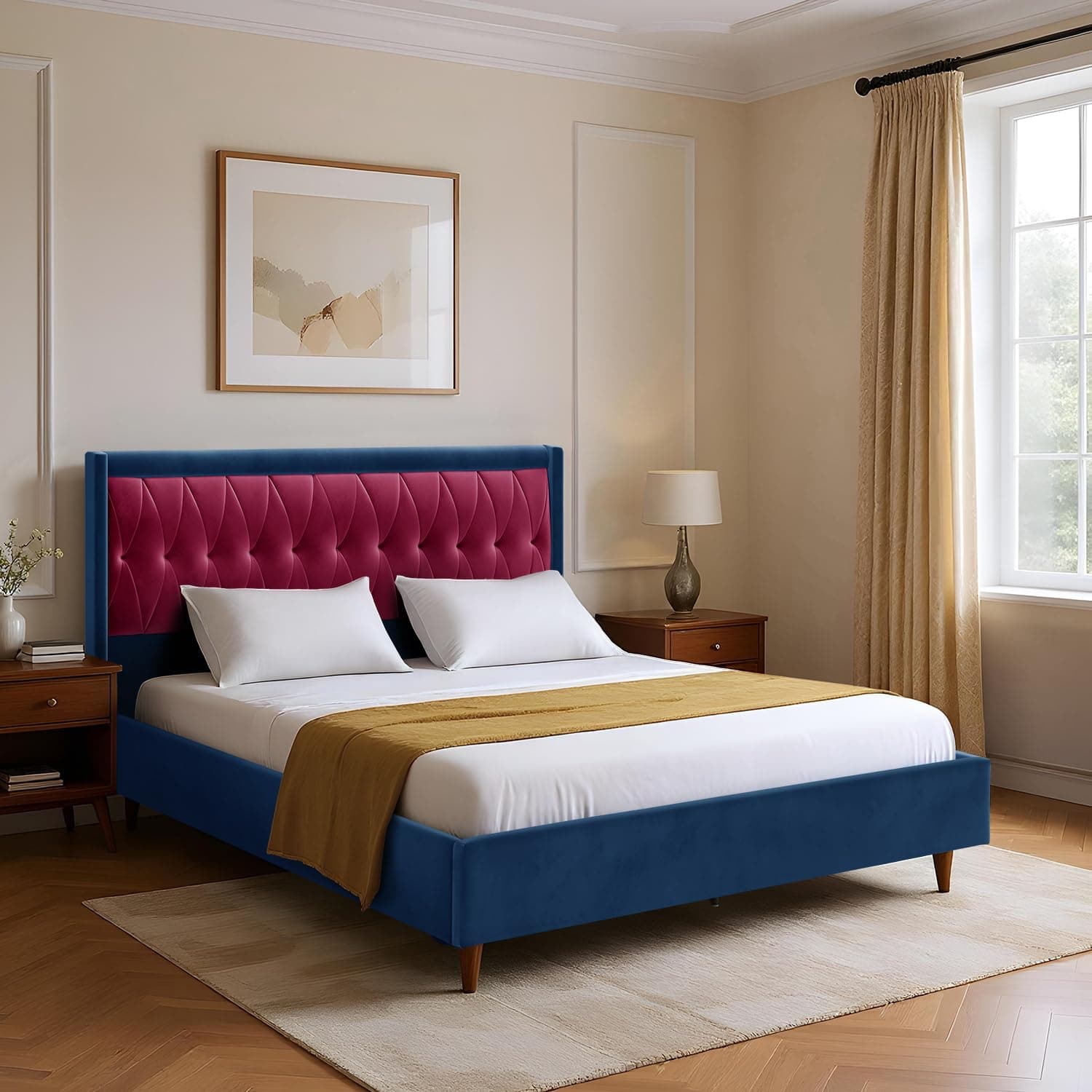 Wakefit Asterion Queen Size Non Storage Upholstered Bed