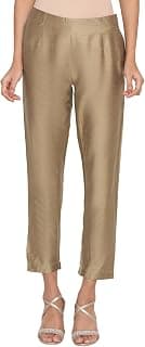 W for Woman Women High Rise Cotton Blend Strechable Slim Pants | Cotton Blend Slim Pants | Trousers