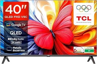 TCL 101 cms (40 inches) V5C Series Full HD Smart QLED TV Google TV 40V5C